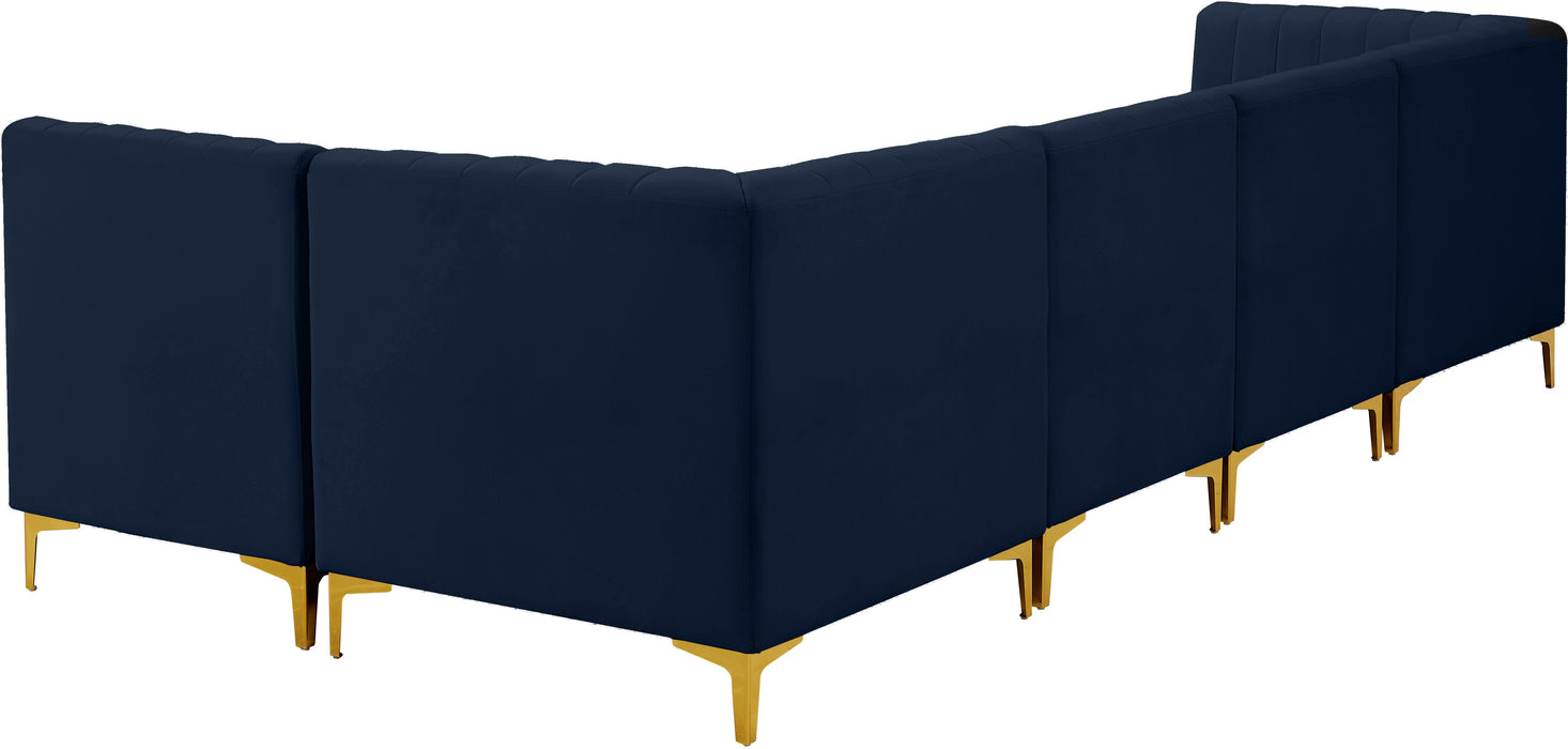 Alina Navy Velvet Modular Sectional