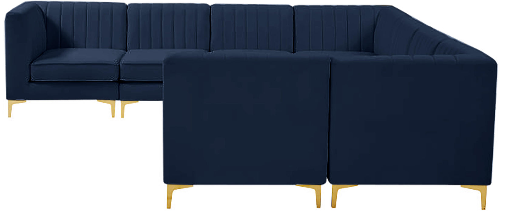 Alina Navy Velvet Modular Sectional