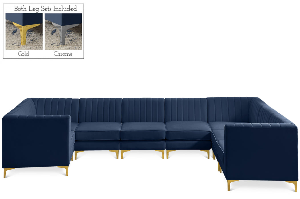 Alina Navy Velvet Modular Sectional