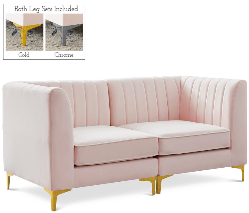 Alina Pink Velvet Modular Sectional