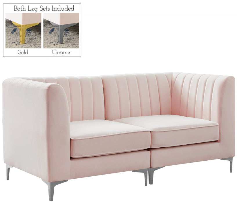 Alina Pink Velvet Modular Sectional