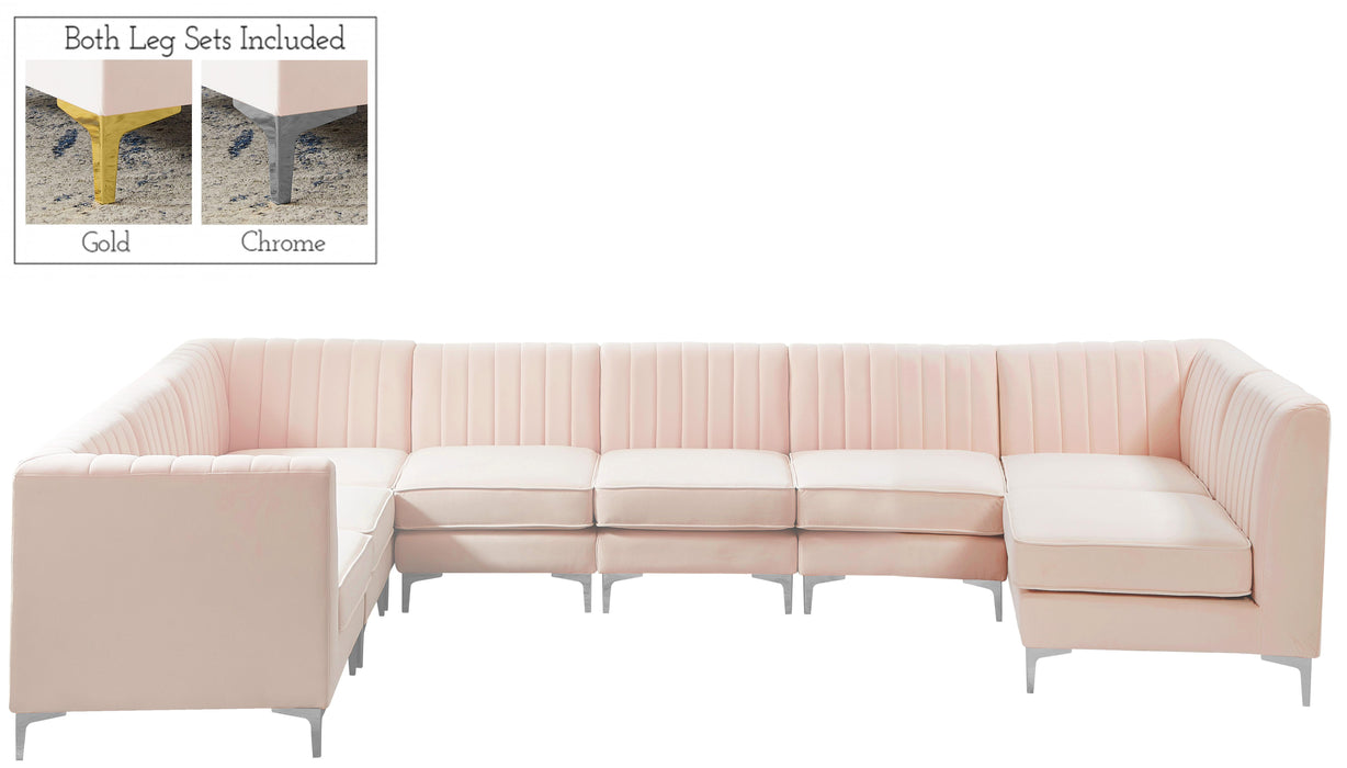 Alina Pink Velvet Modular Sectional