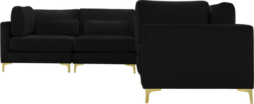 Julia Black Velvet Modular Sectional (6 Boxes) - Furniture Stars (Chicago, IL)