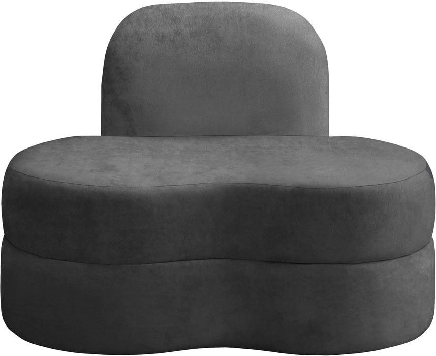 Mitzy Grey Velvet Chair - Furniture Stars (Chicago, IL)