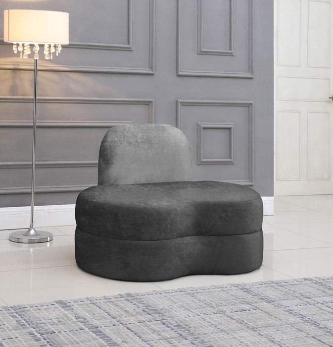 Mitzy Grey Velvet Chair - Furniture Stars (Chicago, IL)