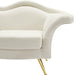 Lips Cream Velvet Loveseat - Furniture Stars (Chicago, IL)