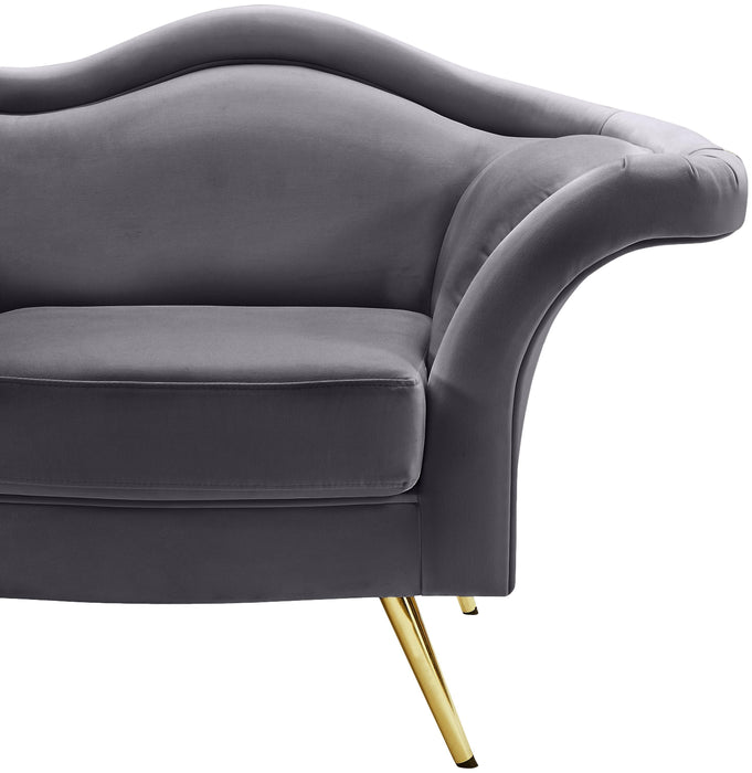 Lips Grey Velvet Loveseat - Furniture Stars (Chicago, IL)