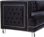 Lucas Black Velvet Loveseat - Furniture Stars (Chicago, IL)