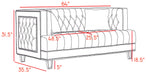Lucas Navy Velvet Loveseat - Furniture Stars (Chicago, IL)