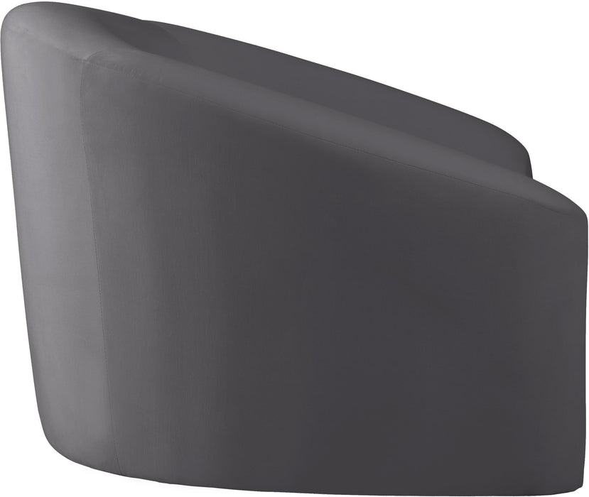 Riley Grey Velvet Chair - Furniture Stars (Chicago, IL)