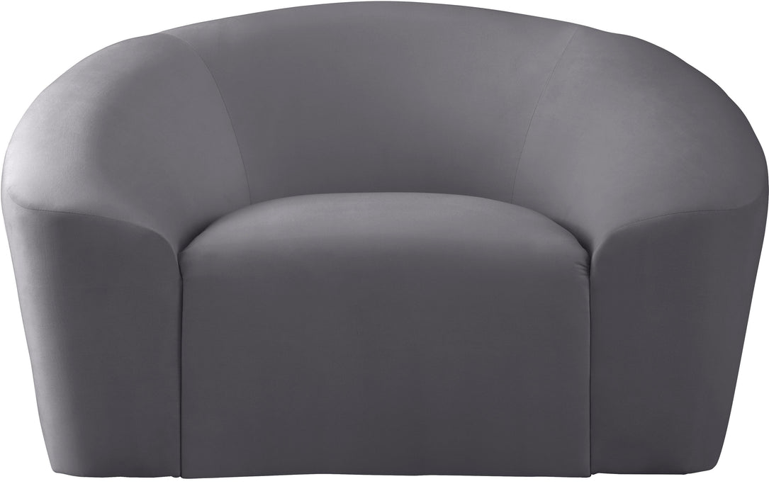 Riley Grey Velvet Chair - Furniture Stars (Chicago, IL)