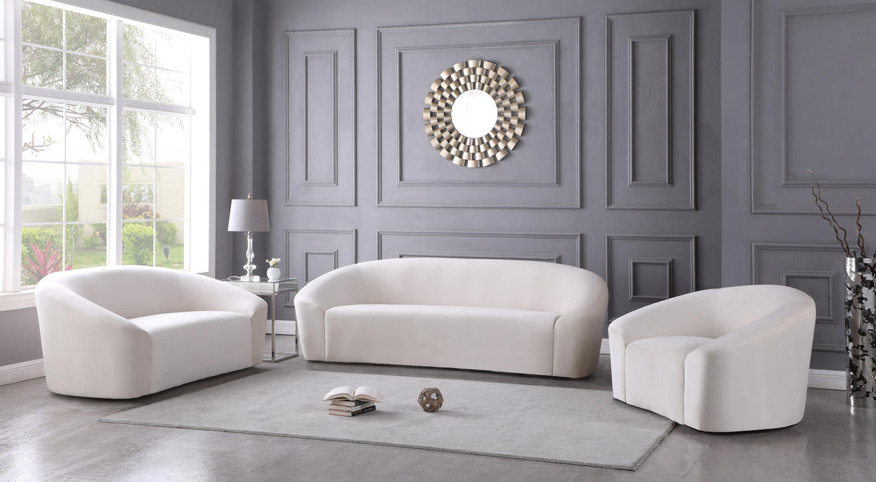 Riley Cream Velvet Sofa - Furniture Stars (Chicago, IL)