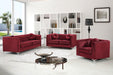 Isabelle Burgundy Velvet Sofa - Furniture Stars (Chicago, IL)