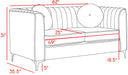 Isabelle Green Velvet Loveseat - Furniture Stars (Chicago, IL)