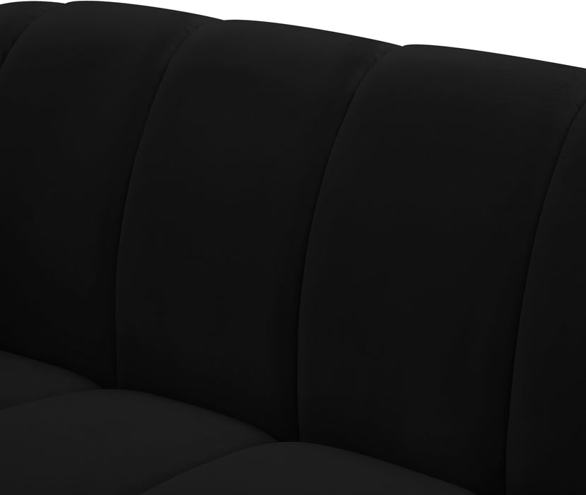 Elijah Black Velvet Loveseat - Furniture Stars (Chicago, IL)