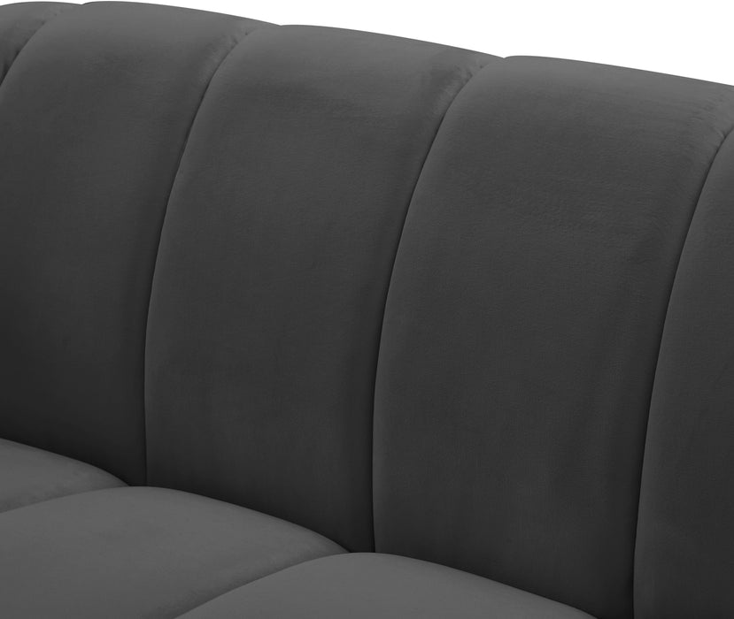 Elijah Grey Velvet Sofa - Furniture Stars (Chicago, IL)