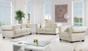 Bowery Cream Velvet Loveseat - Furniture Stars (Chicago, IL)