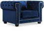 Bowery Navy Velvet Chair - Furniture Stars (Chicago, IL)