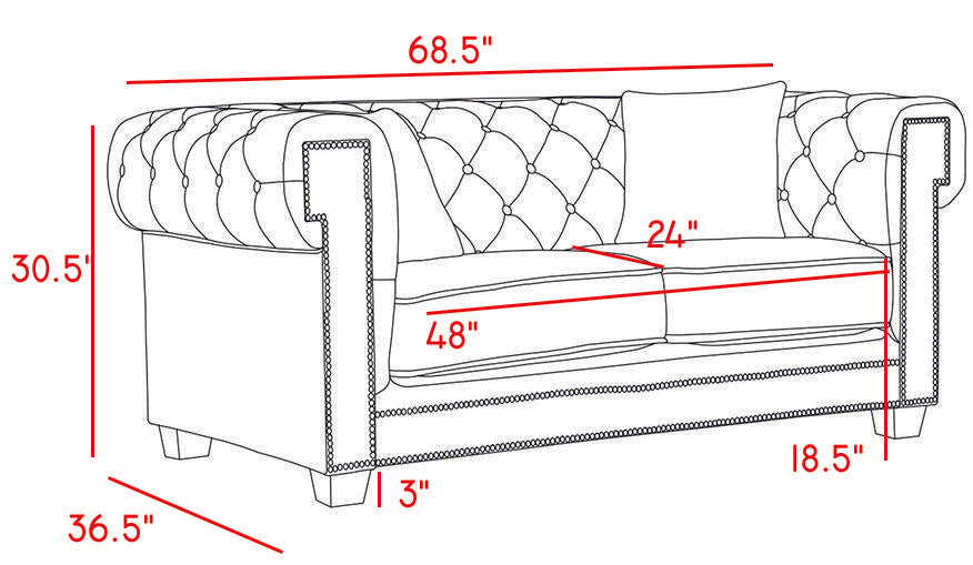 Bowery Grey Velvet Loveseat - Furniture Stars (Chicago, IL)