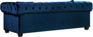 Bowery Navy Velvet Sofa - Furniture Stars (Chicago, IL)
