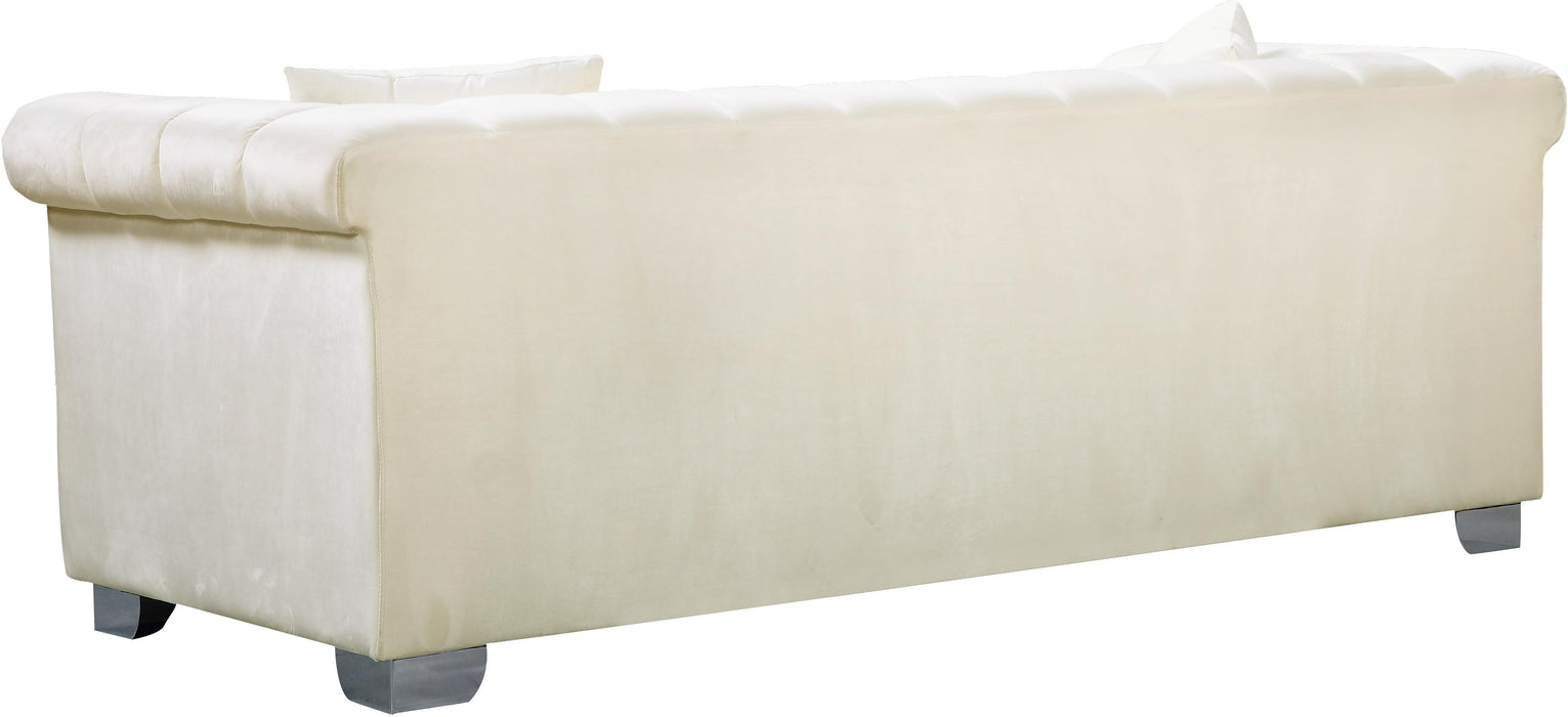Kayla Cream Velvet Sofa - Furniture Stars (Chicago, IL)