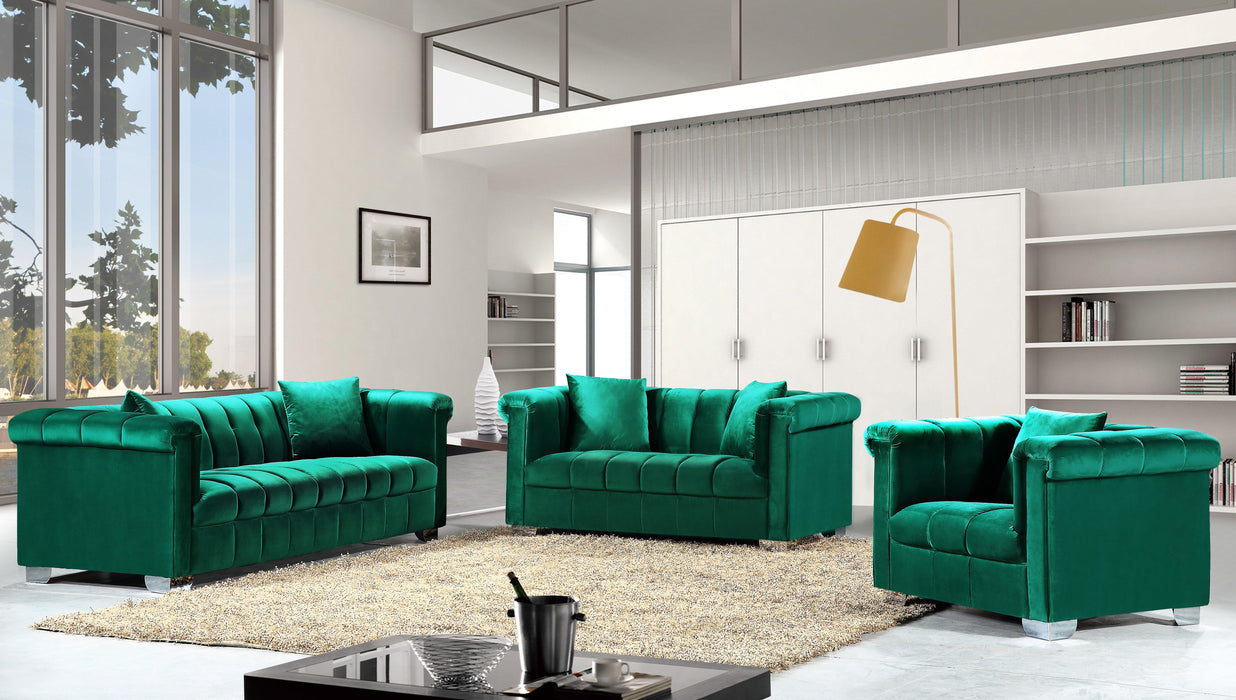 Kayla Green Velvet Sofa - Furniture Stars (Chicago, IL)