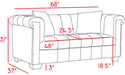 Kayla Grey Velvet Loveseat - Furniture Stars (Chicago, IL)