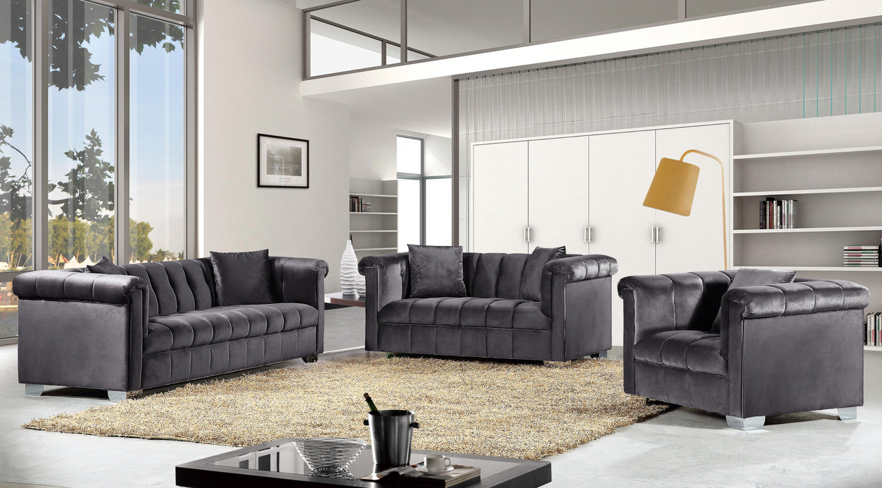Kayla Grey Velvet Sofa - Furniture Stars (Chicago, IL)