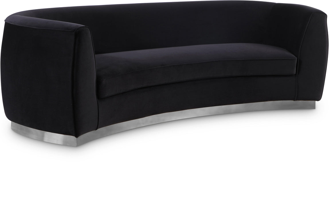 Julian Black Velvet Sofa