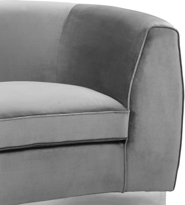 Julian Grey Velvet Sofa - Furniture Stars (Chicago, IL)