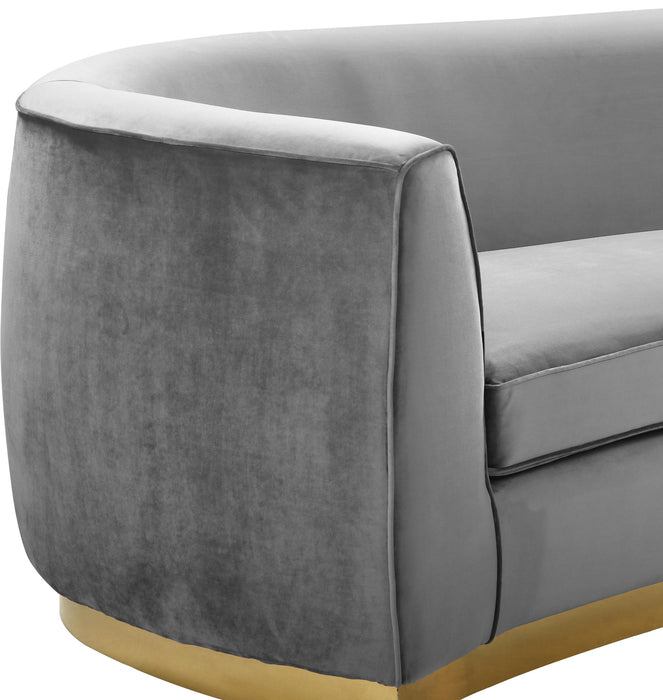 Julian Grey Velvet Sofa - Furniture Stars (Chicago, IL)