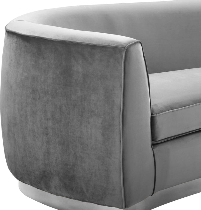 Julian Grey Velvet Sofa - Furniture Stars (Chicago, IL)