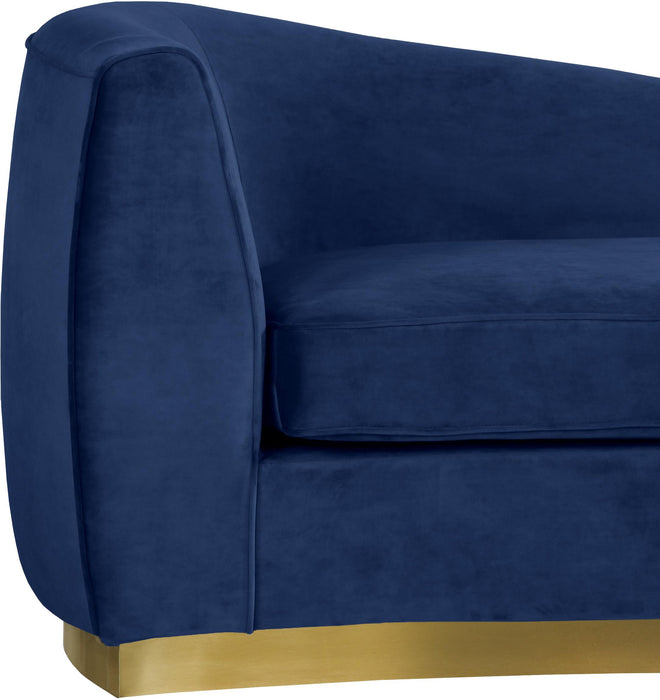 Julian Navy Velvet Chaise