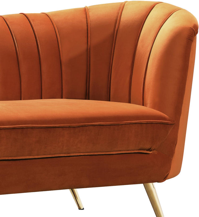 Margo Cognac Velvet Sofa - Furniture Stars (Chicago, IL)