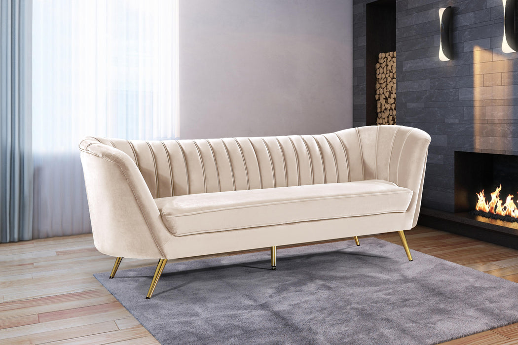 Margo Cream Velvet Sofa - Furniture Stars (Chicago, IL)