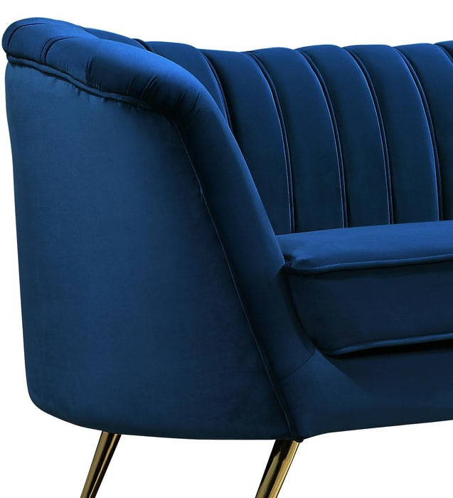 Margo Navy Velvet Sofa - Furniture Stars (Chicago, IL)