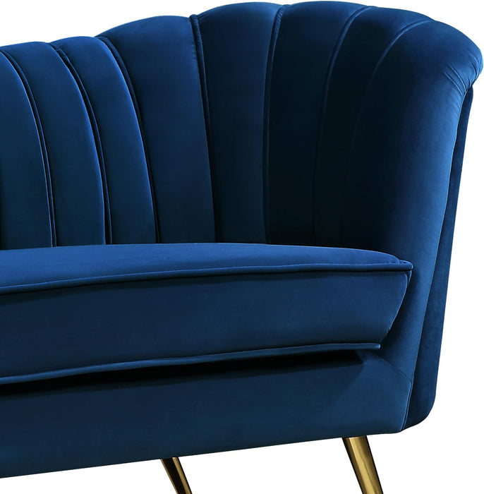 Margo Navy Velvet Sofa - Furniture Stars (Chicago, IL)