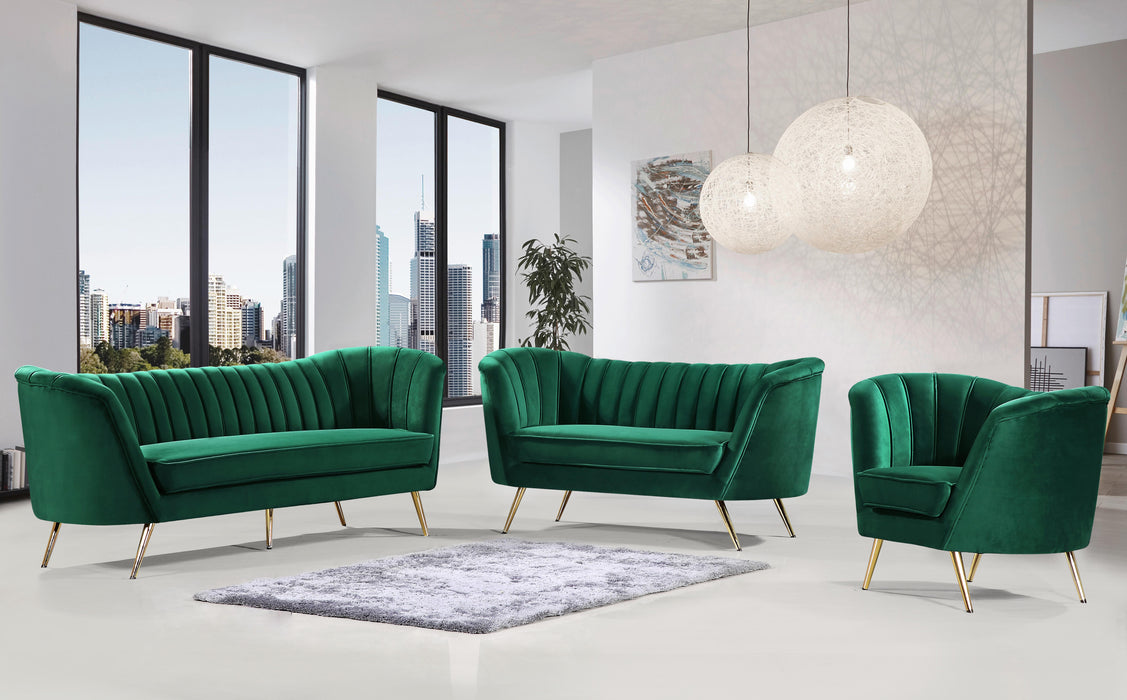 Margo Green Velvet Sofa - Furniture Stars (Chicago, IL)