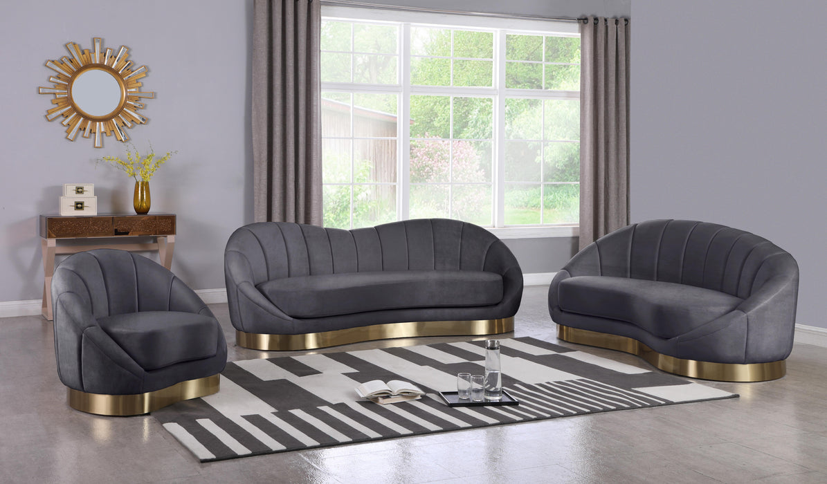 Shelly Grey Velvet Sofa - Furniture Stars (Chicago, IL)
