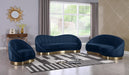 Shelly Navy Velvet Chaise - Furniture Stars (Chicago, IL)