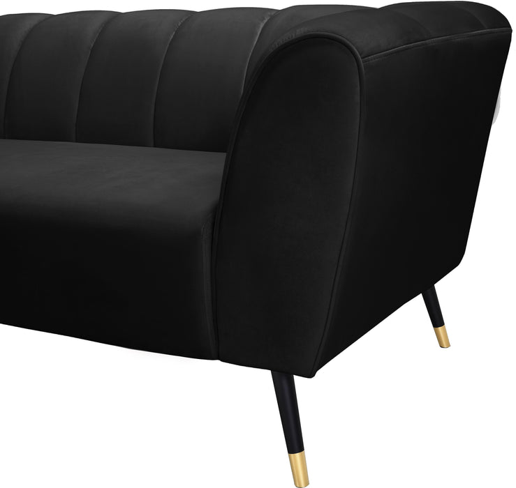 Beaumont Black Velvet Sofa - Furniture Stars (Chicago, IL)