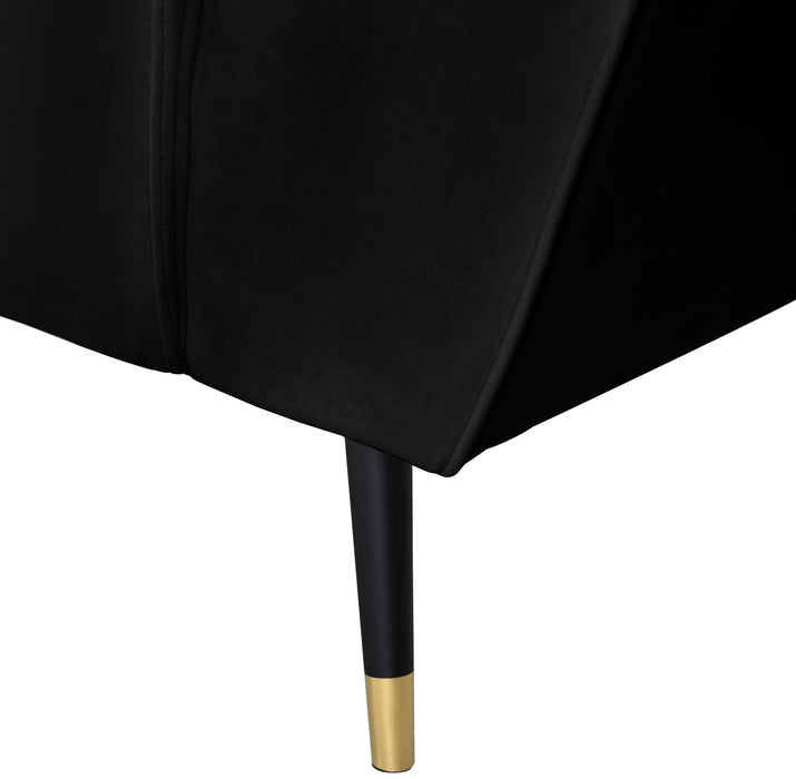 Beaumont Black Velvet Loveseat - Furniture Stars (Chicago, IL)