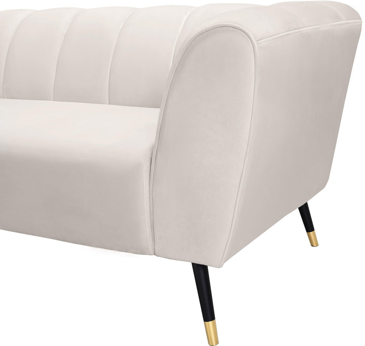 Beaumont Cream Velvet Sofa - Furniture Stars (Chicago, IL)