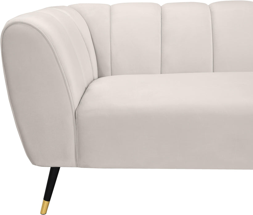 Beaumont Cream Velvet Sofa - Furniture Stars (Chicago, IL)