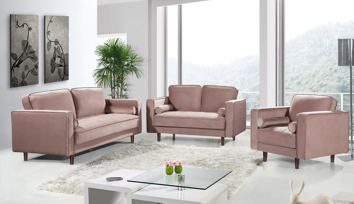 Emily Pink Velvet Sofa - Furniture Stars (Chicago, IL)