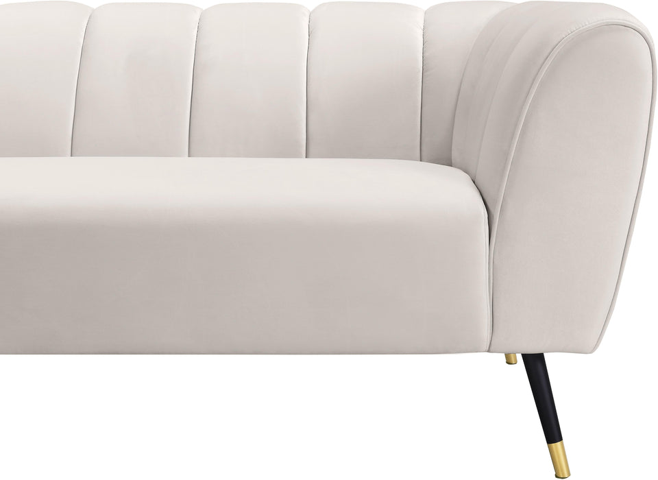 Beaumont Cream Velvet Sofa - Furniture Stars (Chicago, IL)