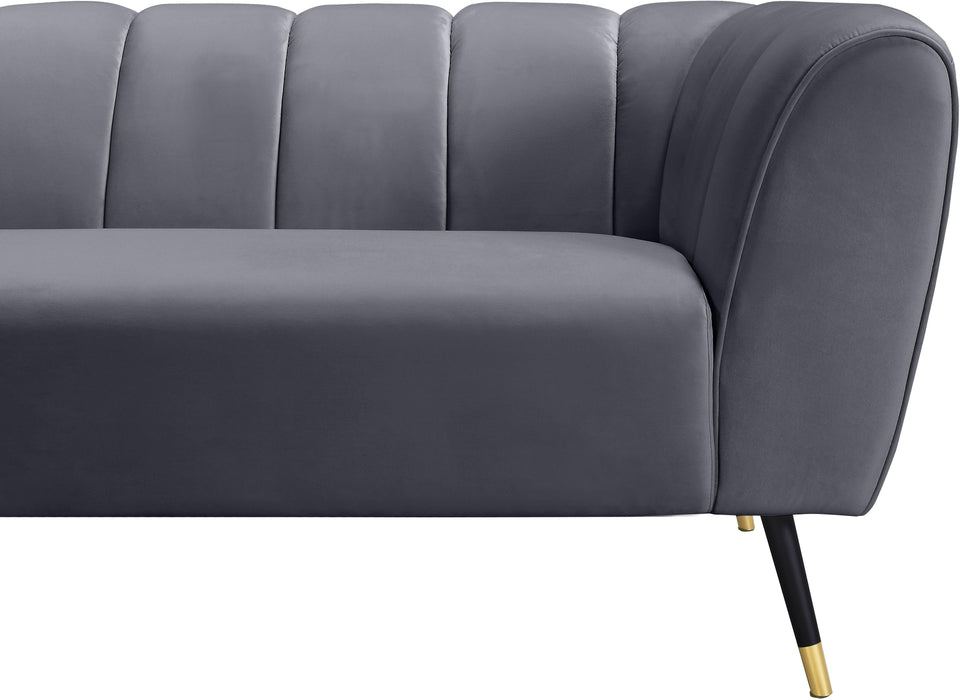 Beaumont Grey Velvet Sofa - Furniture Stars (Chicago, IL)