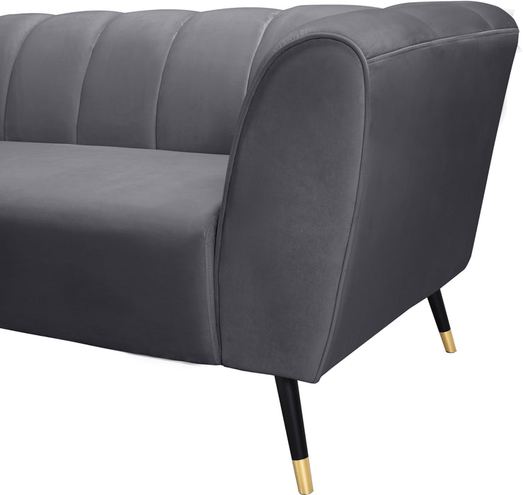 Beaumont Grey Velvet Sofa - Furniture Stars (Chicago, IL)