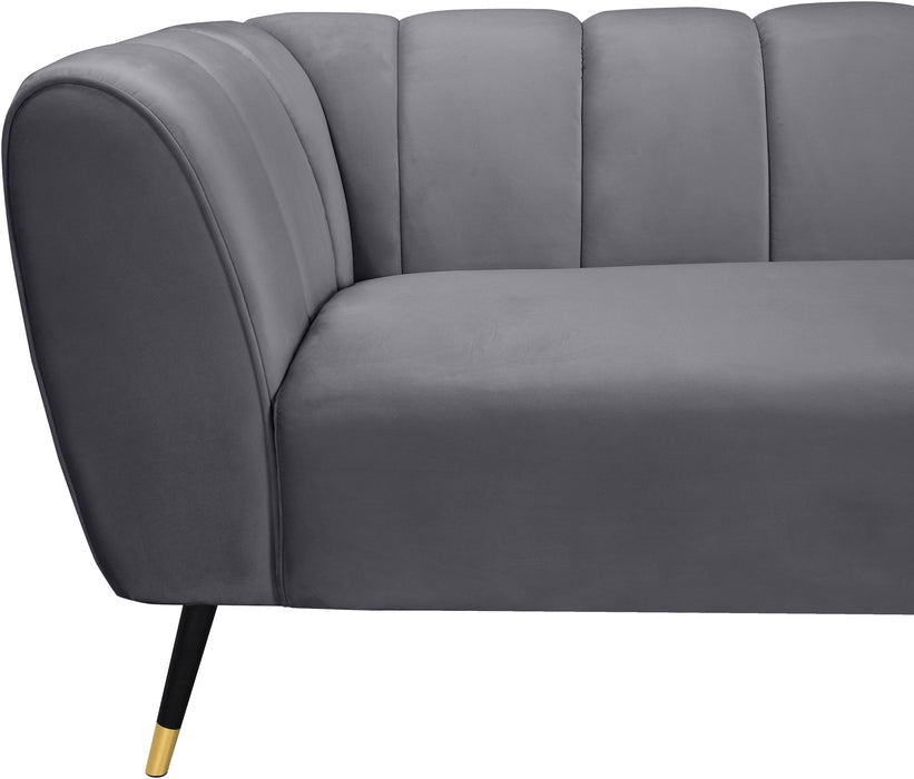 Beaumont Grey Velvet Sofa - Furniture Stars (Chicago, IL)