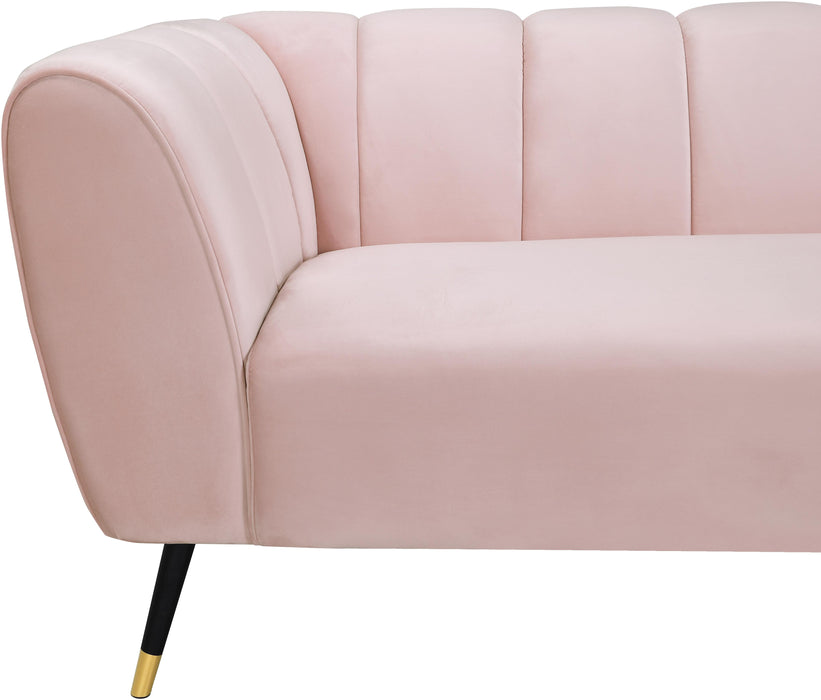 Beaumont Pink Velvet Loveseat